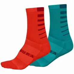 Endura Coolmax Stripe Socks Pack Of 2