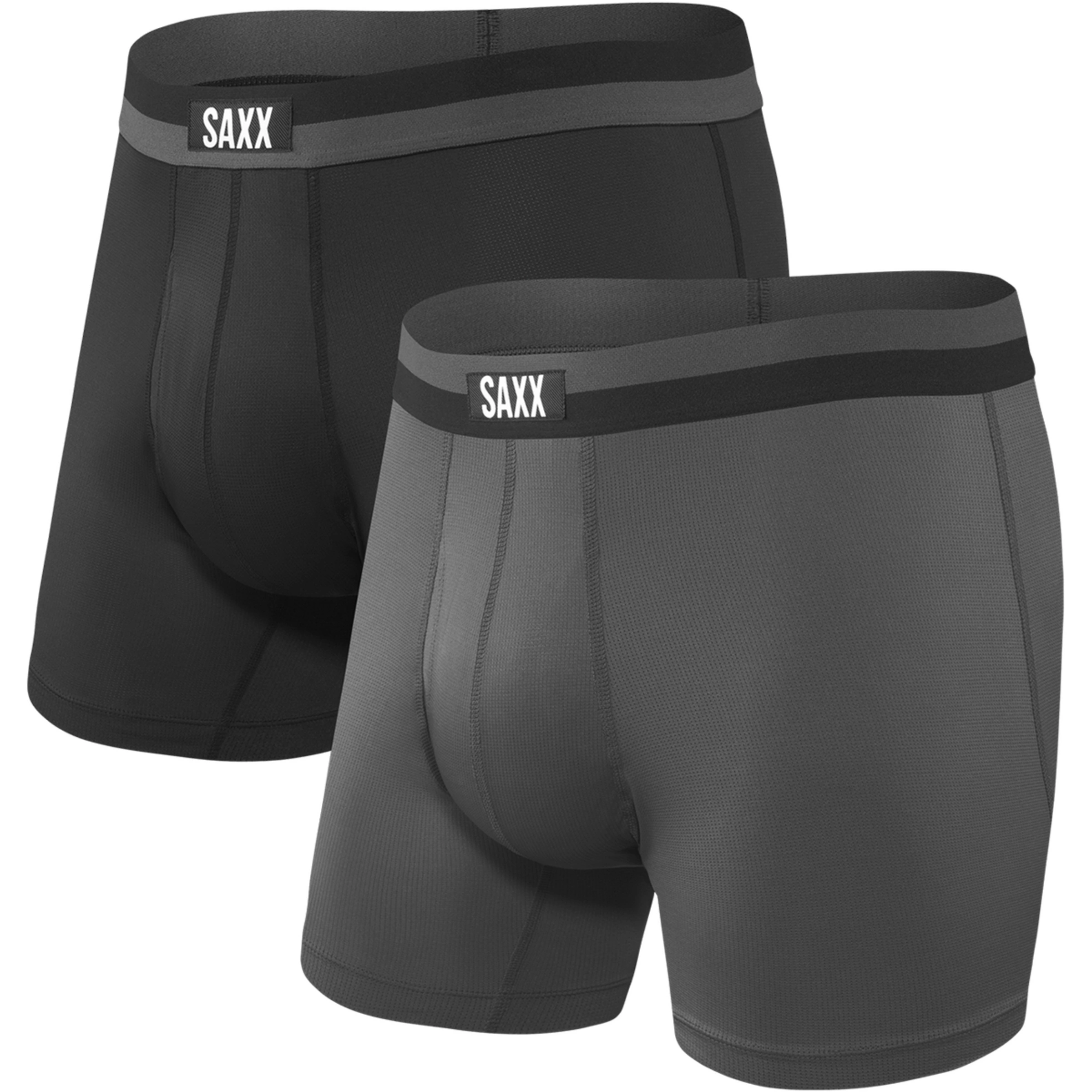 SAXX UNDERWEAR Men's Sport Mesh Bb Fly 2pk Boxer