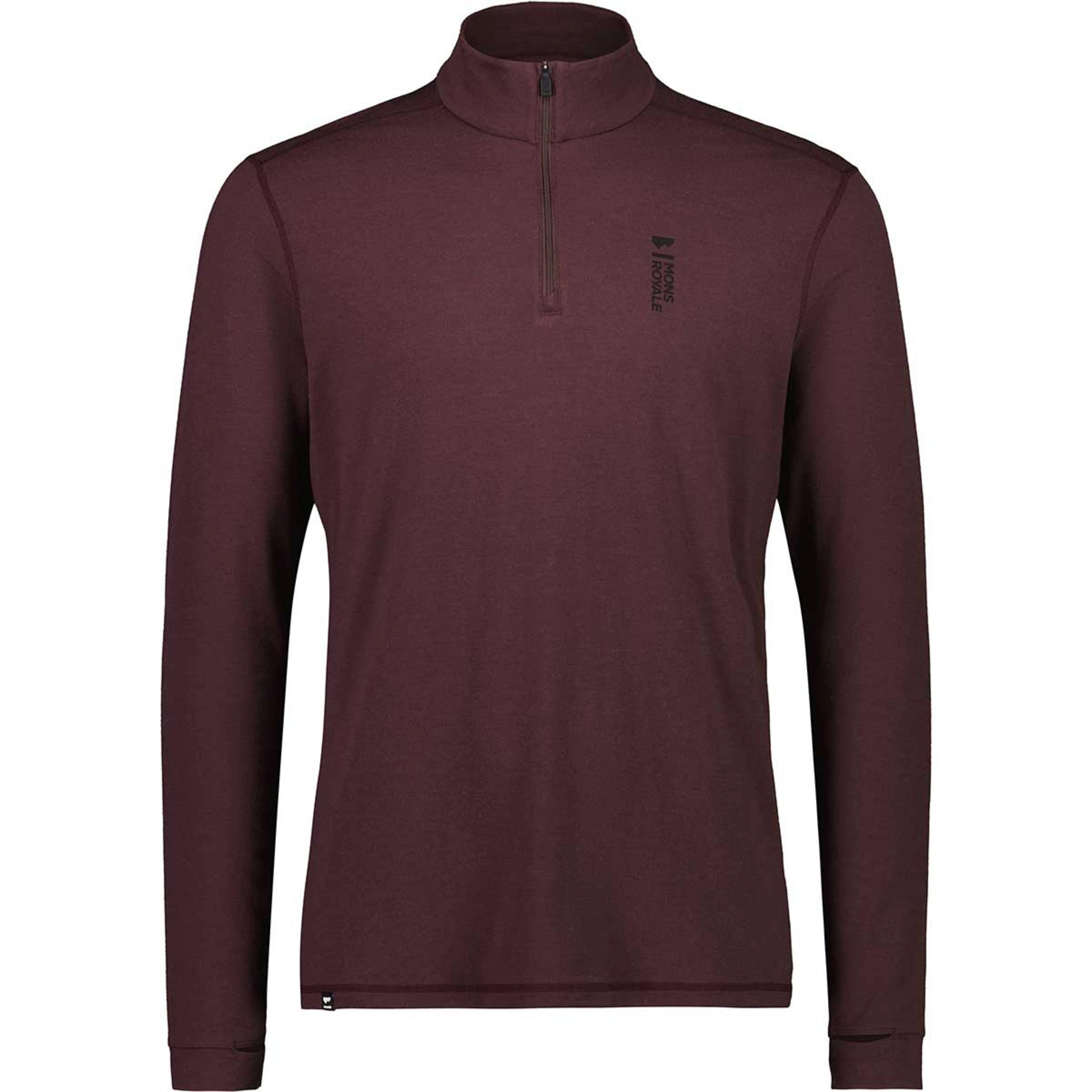 Mons Royale Men's Cascade Flex 200 1/4 Zip Long Sleeve